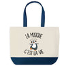 Sac de shopping bleu Musique c'est la Vie