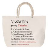 Sac Fête des Mères Mamie Famille Idée Cadeau anniversaire Noël Travail Boulot Métier Départ Retraite Collègue Femme cabas shopping plage