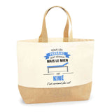 Sac Jute Fête des Mères Fêtes des Pères Mamie Papi Famille Idée Cadeau anniversaire Noël Travail Boulot Métier Départ Retraite Collègue Femme Homme