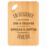 Planche bambou gravée personnalisée homme idée cadeau Fête des Pères apéro 30×20 prénom cuisine plateau fromage anniversaire noel papa papi 