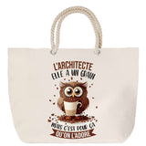 Sac Fête des Mères Mamie Famille Idée Cadeau anniversaire Noël Travail Boulot Métier Départ Retraite Collègue Femme cabas shopping plage