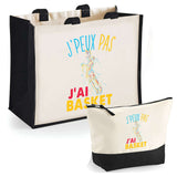 Cabas homme ou femme sac plage ou shopping tote bag pochette trousse Idée cadeau original pour anniversaire Noël travail départ retraite collègue famille fete des mères fetes des pères papa maman mamie papi