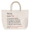 Sac Fête des Mères Mamie Famille Idée Cadeau anniversaire Noël Travail Boulot Métier Départ Retraite Collègue Femme cabas shopping plage
