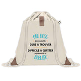 Sac à dos avec pochette Une Boss Formidable