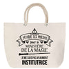 Sac Fête des Mères Mamie Famille Idée Cadeau anniversaire Noël Travail Boulot Métier Départ Retraite Collègue Femme cabas shopping plage