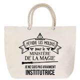 Sac Fête des Mères Mamie Famille Idée Cadeau anniversaire Noël Travail Boulot Métier Départ Retraite Collègue Femme cabas shopping plage