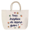 Sac Fête des Mères Mamie Famille Idée Cadeau anniversaire Noël Travail Boulot Métier Départ Retraite Collègue Femme cabas shopping plage