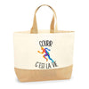 Sac Jute Fête des Mères Fêtes des Pères Mamie Papi Famille Idée Cadeau anniversaire Noël Travail Boulot Métier Départ Retraite Collègue Femme Homme