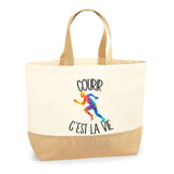 Sac Jute Fête des Mères Fêtes des Pères Mamie Papi Famille Idée Cadeau anniversaire Noël Travail Boulot Métier Départ Retraite Collègue Femme Homme