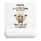 Tapis de souris ergonomique avec repose-poignet, accessoire bureau pour femme et homme, fête des pères, cadeau pas cher, idée cadeau fête des mères, secret santa, départ à la retraite, télétravail et gaming