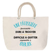 Sac Fête des Mères Mamie Famille Idée Cadeau anniversaire Noël Travail Boulot Métier Départ Retraite Collègue Femme cabas shopping plage
