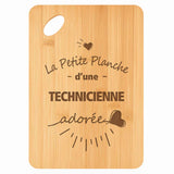 Planche bambou gravée personnalisée femme idée cadeau Fête des Mères apéro 30×20 prénom cuisine plateau fromage anniversaire noel maman mamie