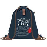 sac a dos bleu coton recycle avec pochette idee cadeau originale pour collegue ami prof ou membre de la famille cadeau mixte noel anniversaire secret santa ou depart au travail sac leger pratique et ecologique design breton moderne