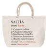 Sac Fête des Mères Mamie Famille Idée Cadeau anniversaire Noël Travail Boulot Métier Départ Retraite Collègue Femme cabas shopping plage