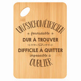 Planche bambou gravée personnalisée homme idée cadeau Fête des Pères apéro 30×20 prénom cuisine plateau fromage anniversaire noel papa papi 