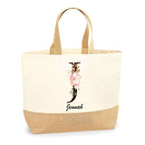 Sac Jute Fête des Mères Fêtes des Pères Mamie Papi Famille Idée Cadeau anniversaire Noël Travail Boulot Métier Départ Retraite Collègue Femme Homme
