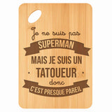 Planche bambou gravée personnalisée homme idée cadeau Fête des Pères apéro 30×20 prénom cuisine plateau fromage anniversaire noel papa papi 
