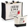 Cabas homme ou femme sac plage ou shopping tote bag pochette trousse Idée cadeau original pour anniversaire Noël travail départ retraite collègue famille fete des mères fetes des pères papa maman mamie papi