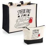 Cabas homme ou femme sac plage ou shopping tote bag pochette trousse Idée cadeau original pour anniversaire Noël travail départ retraite collègue famille fete des mères fetes des pères papa maman mamie papi