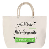 Sac Fête des Mères Mamie Famille Idée Cadeau anniversaire Noël Travail Boulot Métier Départ Retraite Collègue Femme cabas shopping plage