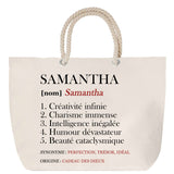 Sac Fête des Mères Mamie Famille Idée Cadeau anniversaire Noël Travail Boulot Métier Départ Retraite Collègue Femme cabas shopping plage