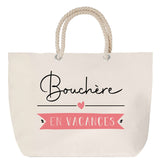 Sac Fête des Mères Mamie Famille Idée Cadeau anniversaire Noël Travail Boulot Métier Départ Retraite Collègue Femme cabas shopping plage