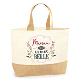 Sac Jute Fête des Mères Fêtes des Pères Mamie Papi Famille Idée Cadeau anniversaire Noël Travail Boulot Métier Départ Retraite Collègue Femme Homme