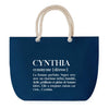 Sac de plage Bleu anse corde Cynthia Définition Femme