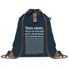 Sac à Dos Bleu avec Pochette Fiancée Bonne ou de Mauvaise