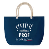 Sac de Plage Bleu avec Anse Corde Certifié meilleur Prof