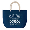 Sac de Plage Bleu avec Anse Corde Certifiée meilleure Doudou