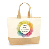 Sac Jute Fête des Mères Fêtes des Pères Mamie Papi Famille Idée Cadeau anniversaire Noël Travail Boulot Métier Départ Retraite Collègue Femme Homme