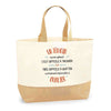Sac Jute Fête des Mères Fêtes des Pères Mamie Papi Famille Idée Cadeau anniversaire Noël Travail Boulot Métier Départ Retraite Collègue Femme Homme