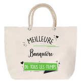 Sac Fête des Mères Mamie Famille Idée Cadeau anniversaire Noël Travail Boulot Métier Départ Retraite Collègue Femme cabas shopping plage