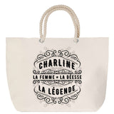 Sac Fête des Mères Mamie Famille Idée Cadeau anniversaire Noël Travail Boulot Métier Départ Retraite Collègue Femme cabas shopping plage