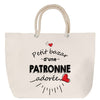 Sac Fête des Mères Mamie Famille Idée Cadeau anniversaire Noël Travail Boulot Métier Départ Retraite Collègue Femme cabas shopping plage