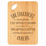 Planche bambou gravée personnalisée femme idée cadeau Fête des Mères apéro 30×20 prénom cuisine plateau fromage anniversaire noel maman mamie
