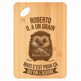Planche bambou gravée personnalisée homme idée cadeau Fête des Pères apéro 30×20 prénom cuisine plateau fromage anniversaire noel papa papi 