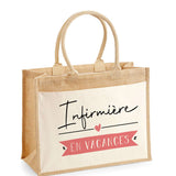 Sac Fête des Mères Mamie MAman Soeur Femme Famille Idée Cadeau anniversaire Noël Travail Boulot Métier Départ Retraite Collègue Femme cabas shopping plage