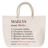 Sac Fête des Mères Mamie Famille Idée Cadeau anniversaire Noël Travail Boulot Métier Départ Retraite Collègue Femme cabas shopping plage