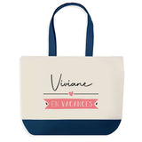 Sac de shopping bleu Viviane en Vacances