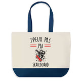 Sac de shopping bleu J'peux pas Skateboard Astronaute