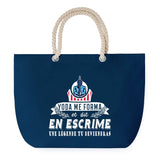 Sac de plage Bleu anse corde Escrime Légende Humour Geek