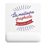 Tapis de souris ergonomique avec repose-poignet, accessoire bureau pour femme et homme, fête des pères, cadeau pas cher, idée cadeau fête des mères, secret santa, départ à la retraite, télétravail et gaming
