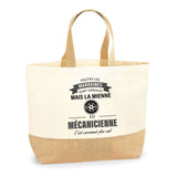 Sac Jute Fête des Mères Fêtes des Pères Mamie Papi Famille Idée Cadeau anniversaire Noël Travail Boulot Métier Départ Retraite Collègue Femme Homme