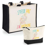 Cabas homme ou femme sac plage ou shopping tote bag pochette trousse Idée cadeau original pour anniversaire Noël travail départ retraite collègue famille fete des mères fetes des pères papa maman mamie papi