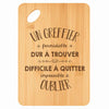Planche bambou gravée personnalisée homme idée cadeau Fête des Pères apéro 30×20 prénom cuisine plateau fromage anniversaire noel papa papi 