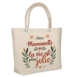 Sac Fête des Mères Mamie Famille Idée Cadeau anniversaire Noël Travail Boulot Métier Départ Retraite Collègue Femme cabas shopping plage