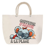 Sac Fête des Mères Mamie Famille Idée Cadeau anniversaire Noël Travail Boulot Métier Départ Retraite Collègue Femme cabas shopping plage