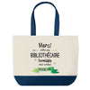 Sac de shopping bleu Merci Bibliothécaire Inoubliable Femme